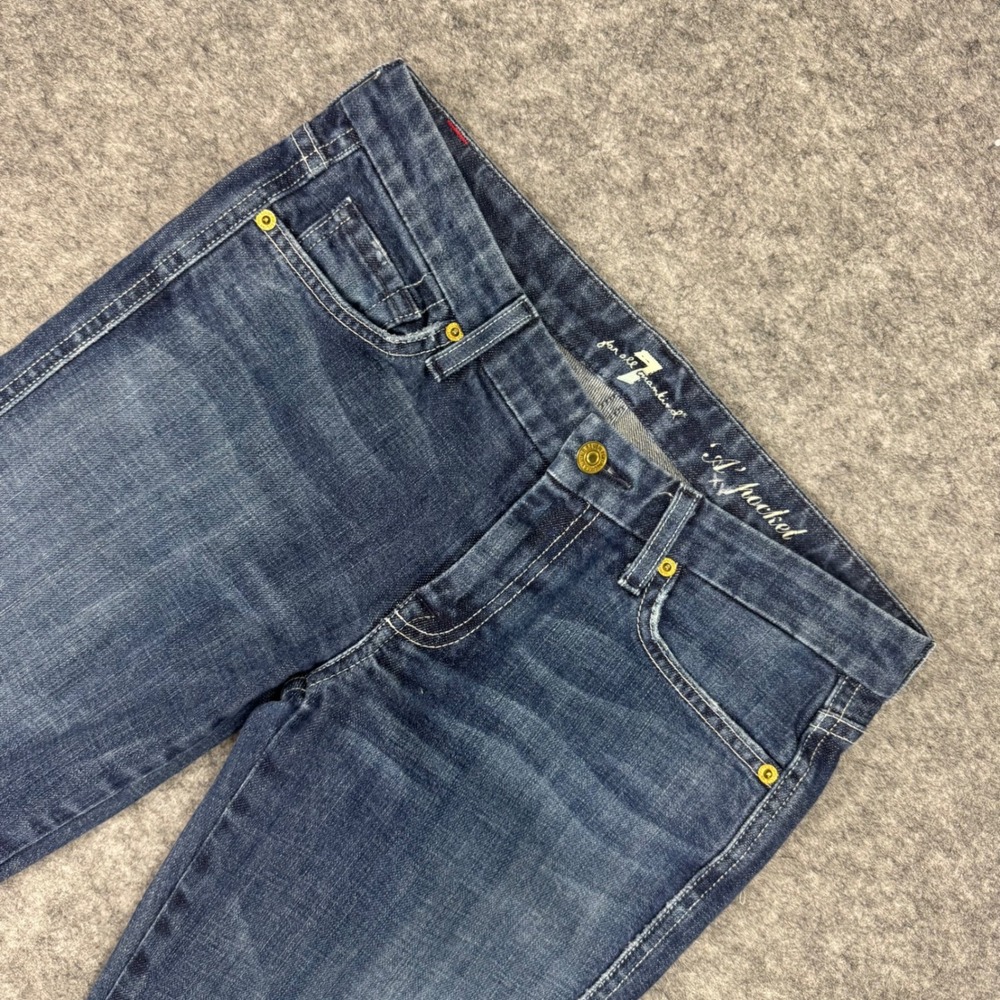 7 For All Mankind Bootcut Jeans Women Size 28 Blue Denim‎ A Pocket Stretch